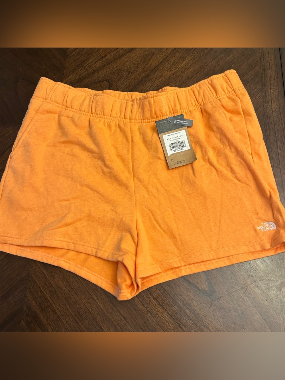 The North FACE Women's  Fleece Short, Dusty Coral Orange/TNF White, 2X New